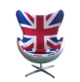 出口英国米旗 创意鸡蛋椅电脑椅 休闲椅 设计名椅金属铝皮蛋壳椅