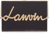 美国正品代购Lanvin女士黑色金色皮革迷你单肩包