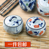 包邮！日式陶瓷碗手绘汤碗 盖碗 蒸蛋盅创意甜品碗 情侣套装 和风