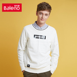 Baleno/班尼路新款 韩版印花字母运动卫衣男 时尚圆领长袖套头衫