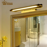世冠 全铜防水镜前灯卫生间浴室led防潮欧式金色简约节能美式镜灯