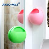 AKRO－MILS创意牙刷架套装 浴室卫生间吸壁式牙具座 置物架 多彩