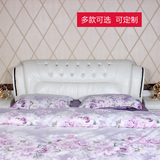 公主欧式床头软包床头板现代简约皮质双人1.5/1.8/2米床头板定制