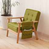 小户型单人布艺沙发实木客厅双人沙发家具现代简易三人咖啡厅沙发