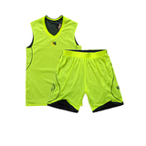 詹姆斯新款篮球服套装双面男秋冬新品球衣荧光绿透气速干定制印号