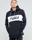 英国代购 正品Puma Speed连帽印花袋鼠兜套头休闲卫衣 男装07.25