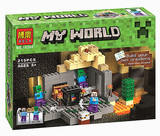 正品博乐我的世界10390地下城堡垒地牢启蒙益智拼装积木玩具礼品