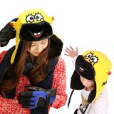 雷锋帽男女厚帽儿童护耳帽冬季情侣户外保暖滑雪帽亲子口罩防风帽