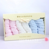 全棉时代 纯棉婴儿纱布组合 纱布浴巾×1条+纱布手帕×6条/盒