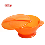 【天猫超市】Nuby努比便携吸盘碗附勺子/微波碗 带勺子 颜色随机