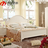沃伦帝斯韩式田园实木床橡木床1.8米双人公主床气动储物高箱婚床