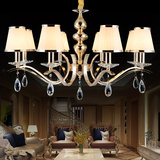思行欧式水晶吊灯 简约现代客厅灯大气创意铁艺卧室餐厅美式吊灯