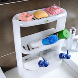 日本进口inomata浴室置物架 卫生间置物架落地厕所收纳塑料三层架