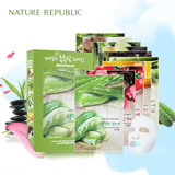 韩国Nature Republic自然乐园 精粹自然 清透补水面膜贴套装10合1