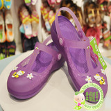 专柜代购Crocs女鞋 凯蒂猫花漾卡丽玛丽珍洞洞鞋凉鞋坡跟201196