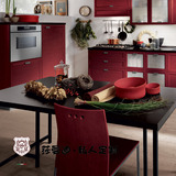 莎曼迪整体橱柜 天津红橡木整体厨房 定制实木石英石台面柜子