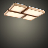 【灯的艺术与设计】简约现代实木LED客厅卧室吸顶灯中式餐厅灯具