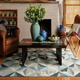 时尚美式法式抽象地毯客厅茶几沙发地毯卧室书房手工地毯定制特价