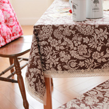 馨生活 欧式复古花纹 绽放系列桌布多用布田园台布盖布茶几餐桌布