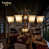 梵登欧式客厅吊灯树脂卧室灯餐厅灯饰美式复古吊灯奢华大气客厅灯