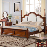 美式床全实木床双人床1.8大床婚床乡村田园床卧室家具1.5米实木床