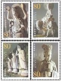【玲玲邮社】新中国邮票邮品 2002-13 大足石刻4全新 原胶全品
