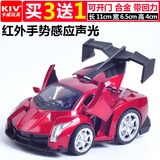 车模1:32型卡通Q版合金 卡威儿童玩具回力互动红外感应声光小汽车