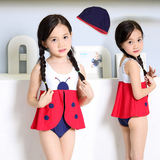 儿童泳衣女童连体泳装可爱韩版婴儿宝宝游泳衣中小童女孩特价包邮