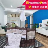 新生婴儿床铁床多功能宝宝BB床环保游戏床摇床可调节儿童床带蚊帐