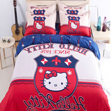 床上用品四季款可爱kitty凯蒂猫芦荟棉(不是纯棉)卡通四件套