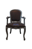 诚艺家居-法式餐椅-复古做旧-实木雕花-书房椅欧式扶手椅-FS-011