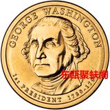 全新美国首枚1元硬币华盛顿纪念币自由女神总统币 美金外国钱币