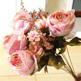 大朵 单支欧式包心法国玫瑰绢花仿真花假花装饰花插花艺塑料花卉