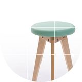 实木小圆凳餐桌凳创意皮凳子时尚简约餐厅家用高板凳化妆凳木椅子