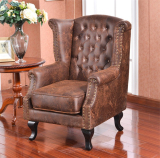 现代时尚美式单人沙发椅 北欧布艺沙发椅创意设计师休闲椅子