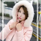 香港IT代购Zara2014新款秋冬女装修身中长款连帽加厚韩版羽绒服女