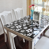 定制PVC餐桌布防水防油透明桌垫加厚软质玻璃 耐高温茶几垫水晶板