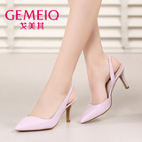 GEMEIQ/戈美其2016春季新款 单鞋高跟套脚女鞋子优雅气质女单鞋