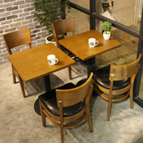 高档餐桌椅 咖啡厅桌椅 甜品店奶茶店实木桌椅系列 餐馆桌椅