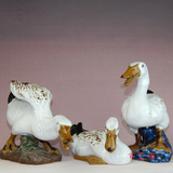 中式乡村田园陶瓷新婚摆设家居装饰创意工艺品鸭子全家福摆件