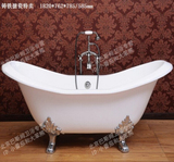 厂家直销古典独立式铸铁贵妃浴缸 元宝型 进口AA釉铸铁浴缸