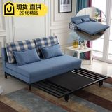 1.8多功能1.5米两用铁艺推拉小户型1.2双人客厅懒人可折叠沙发床
