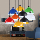 工矿灯灯罩简约吊灯灯罩创意个性单个办公室咖啡餐厅吊灯单头彩色