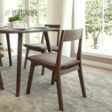 纯实木餐椅可拆洗布坐面椅子实木椅进口白橡木餐桌椅子简约现代