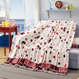 秋冬季法兰绒毯单双人毛毯被子加厚水貂绒盖毯床单特价包邮