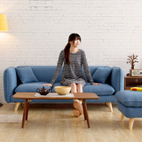 索曼现代简约客厅小户型双三人沙发日式北欧卧室组合新款布艺3位