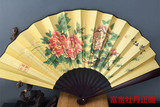 中国风特色小礼品出国送老外一尺绢布扇子 古典竹子折扇工艺品