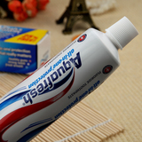 英国代购Aquafresh成人三色彩条牙膏清新薄荷100ML美白防蛀去牙渍