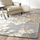简约现代客厅长方形欧美腈纶格子卧室茶几 地毯定制 飘窗地毯