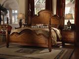 美式实木床欧式柱子床 美式仿古雕花1.5米床 美式实木1.8米双人床